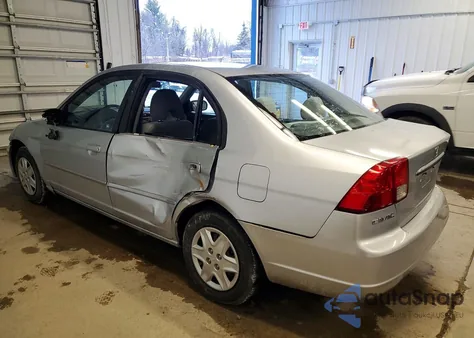 2003 Honda Civic Lx z USA, uszkodzony, nr VIN 2HGES16553H578332